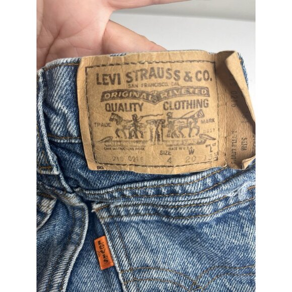 Vtg Little Levi’s Jeans Kids Size 4 Slim Straight Orange Tab Y2K 219 0216 - Picture 8 of 8